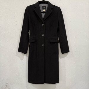 J. Crew Black Cashmere Wool Blend Coat
